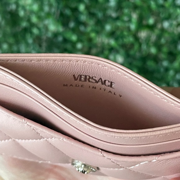 Versace Baby Pink Cardholder Silver Hardware Brand New! - Picture 4 of 4